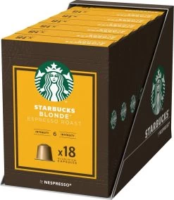 Starbucks By Nespresso Capsules Blonde Espresso Roast - 7 Doosjes à 18 Koffiecups