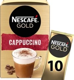 Nescafé Gold Cappuccino Oploskoffie - Ongezoet - 6 Doosjes à 10 Zakjes -Koffiedranken 1110x1200