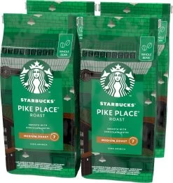 Starbucks Pike Place Medium Roast Koffiebonen - 4 Zakken à 450 Gram