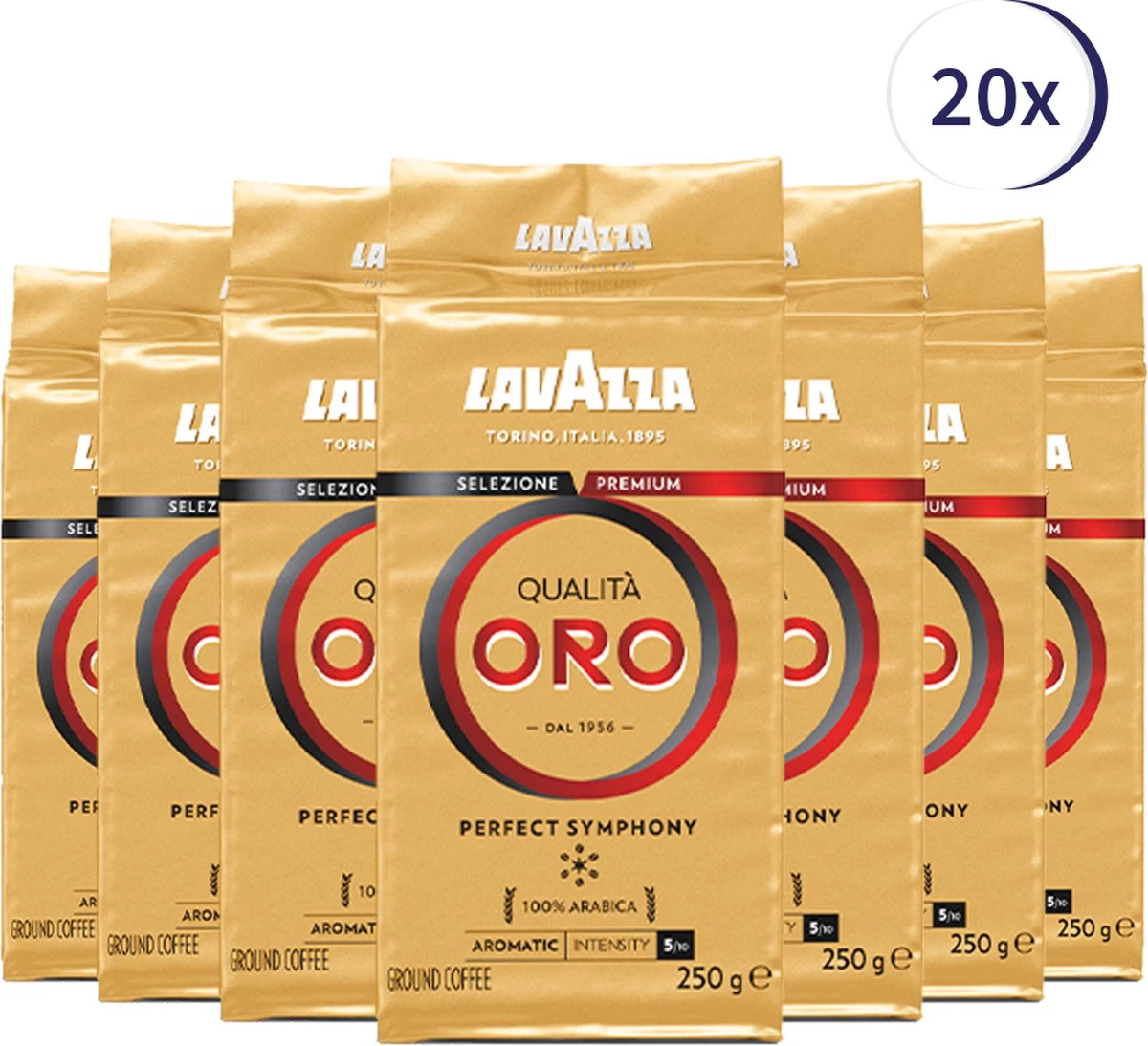 Lavazza Qualita Oro Gemalen / Filterkoffie - 250 Gram Krimp X20 3 Lavazza Qualita Oro Gemalen / Filterkoffie - 250 Gram Krimp X20