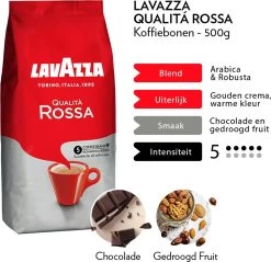 Lavazza Qualita Rossa Koffiebonen - 500 Gram X4 -Koffiedranken 1200x1162