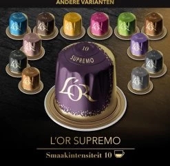L'OR Espresso Supremo Koffiecups - Intensiteit 10/12 - 10 X 10 Capsules -Koffiedranken 1200x1173 3