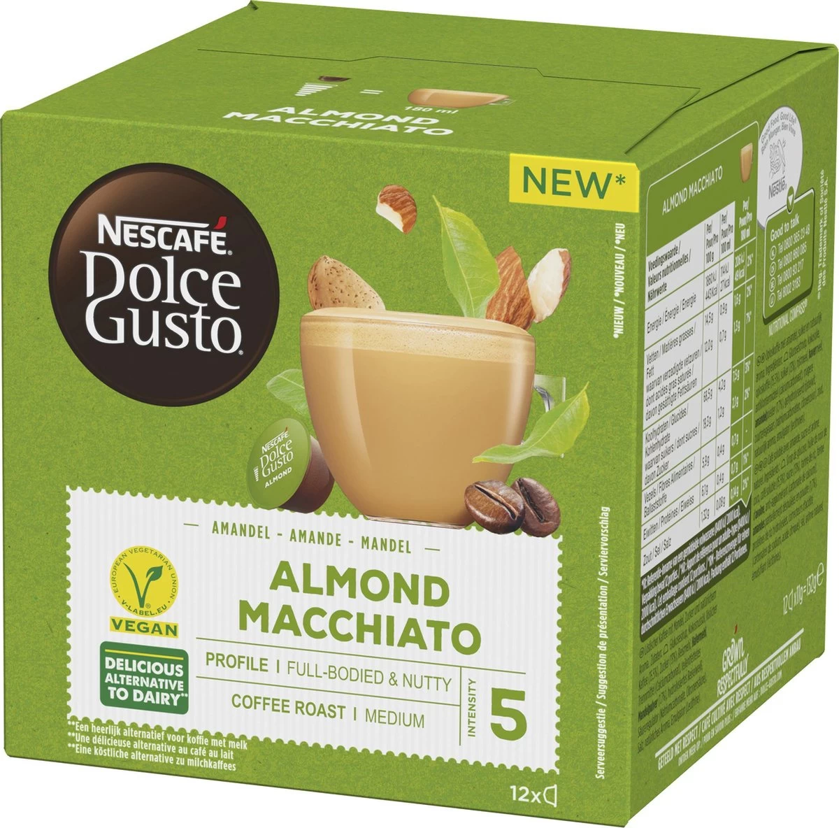 Nescafé Dolce Gusto Almond Macchiato Capsules - Vegan Koffie - 36 Koffiecups 5 Nescafé Dolce Gusto Almond Macchiato Capsules - Vegan Koffie - 36 Koffiecups - Afbeelding 3