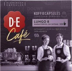 Douwe Egberts D.E Café Lungo Koffiecups - Intesiteit 8/12 - 10 X 20 Capsules 18 Douwe Egberts D.E Café Lungo Koffiecups - Intesiteit 8/12 - 10 X 20 Capsules -Koffiedranken 1200x1185