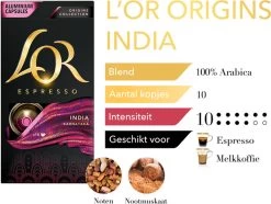 L'OR Espresso Origins India (10) - 10 X 10 Koffiecups -Koffiedranken 1200x902
