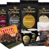 Gran Maestro Italiano - Koffiebonen Proefpakket - Koffie Cadeaupakket - 4 Soorten Koffie, Tony's Chocolonely Karamel Zeezout, Cantuccini Koekjes En Bekers -Koffiedranken 1200x974