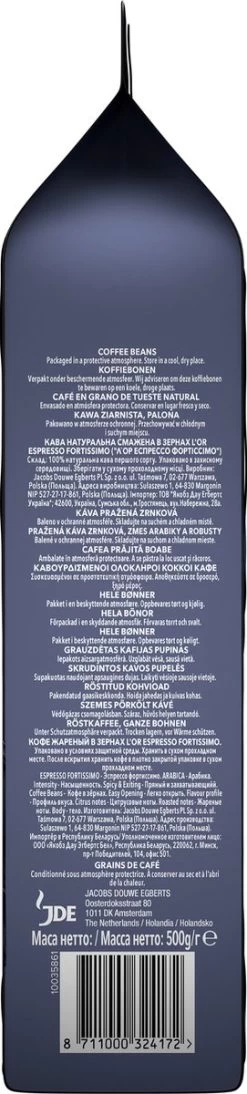 L'OR Espresso Fortissimo Koffiebonen (10) - 4 X 500 Gram -Koffiedranken 271x1200