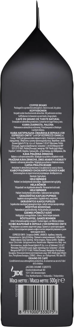 L'OR Espresso Onyx Koffiebonen (12) - 4 X 500 Gram -Koffiedranken 273x1200