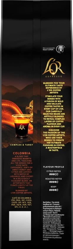 L'OR Espresso Origins Colombia Koffiebonen (8) - 4 X 500 Gram -Koffiedranken 351x1200