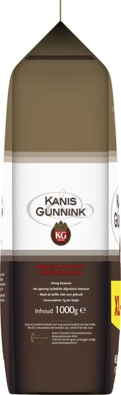 Kanis & Gunnink Medium Roast Koffiebonen - 4 X 1000 Gram - Voordeelverpakking -Koffiedranken 369x1200