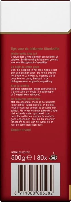 Douwe Egberts Aroma Rood Grove Maling Filterkoffie - 6 X 500 Gram 12 Douwe Egberts Aroma Rood Grove Maling Filterkoffie - 6 X 500 Gram -Koffiedranken 421x1200