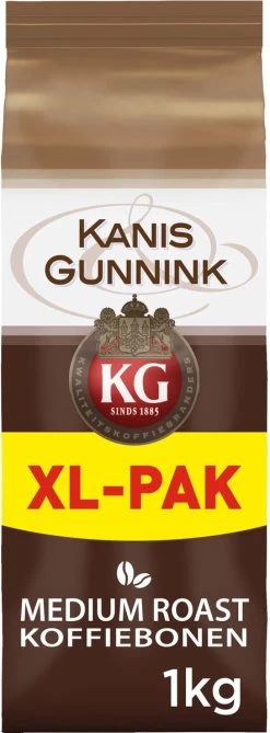 Kanis & Gunnink Medium Roast Koffiebonen - 4 X 1000 Gram - Voordeelverpakking -Koffiedranken 443x1200
