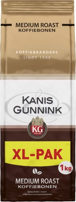 Kanis & Gunnink Medium Roast Koffiebonen - 4 X 1000 Gram - Voordeelverpakking -Koffiedranken 451x1200