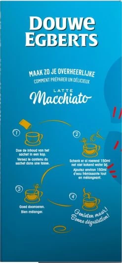 Douwe Egberts Verwenkoffie Latte Macchiato Oploskoffie - 5 X 8 Zakjes -Koffiedranken 559x1200 1