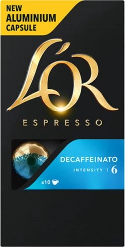 L'OR Espresso Decaffeinato Koffiecups - Intensiteit 6/12 - 10 X 10 Capsules 25 L'OR Espresso Decaffeinato Koffiecups - Intensiteit 6/12 - 10 X 10 Capsules -Koffiedranken 609x1200 1