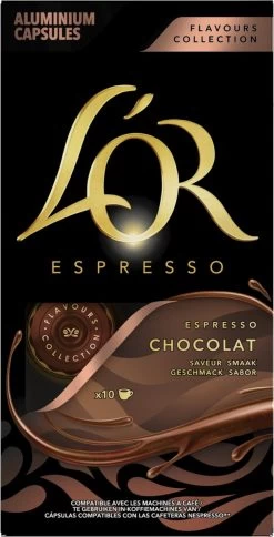 L'OR Espresso Chocolat Koffiecups - 10 X 10 Capsules -Koffiedranken 612x1200 1