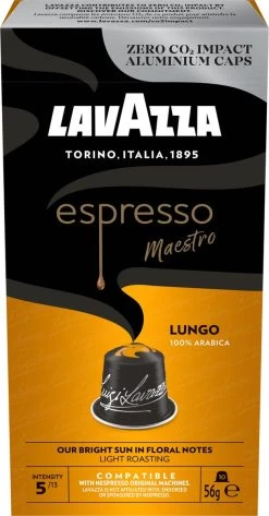 Lavazza Espresso Lungo - Aluminium Nespresso Capsules - 10 Stuks -Koffiedranken 627x1200