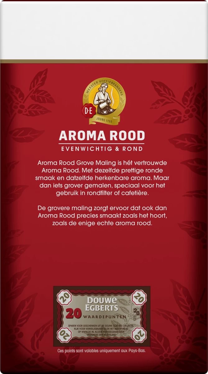 Douwe Egberts Aroma Rood Grove Maling Filterkoffie - 6 X 500 Gram 4 Douwe Egberts Aroma Rood Grove Maling Filterkoffie - 6 X 500 Gram - Afbeelding 2