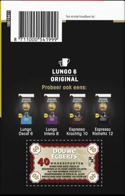 Douwe Egberts Lungo Original Koffiecups (6) - 5 X 40 Koffiecups -Koffiedranken 770x1200 3