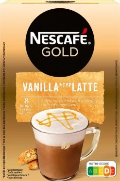 Nescafé Gold Latte Vanille Oploskoffie - 6 Doosjes à 8 Zakjes -Koffiedranken 794x1200 1