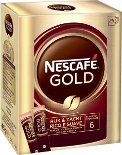 Nescafé Gold Oploskoffie - 6 Doosjes à 25 Zakjes -Koffiedranken 949x1200