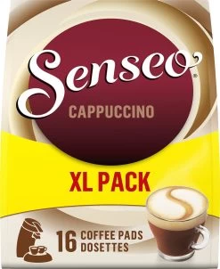 Senseo Cappuccino Koffiepads - 2/9 Intensiteit - 4 X 16 Pads - Voordeelverpakking -Koffiedranken 981x1200 1