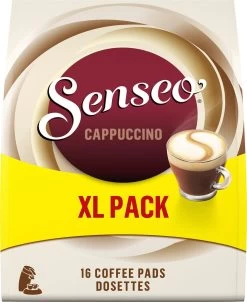 Senseo Cappuccino Koffiepads - 2/9 Intensiteit - 4 X 16 Pads - Voordeelverpakking -Koffiedranken 982x1200 1