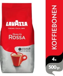 Lavazza Qualita Rossa Koffiebonen - 500 Gram X4 -Koffiedranken 993x1200